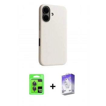 MARSİLYAN™- iPhone 17 Kılıf Zirve Modern Prime - Siyah Bilvis 5in1 3D Magic Cam Ekran Koruyucu + Raze Metal Kamera Lens - GI