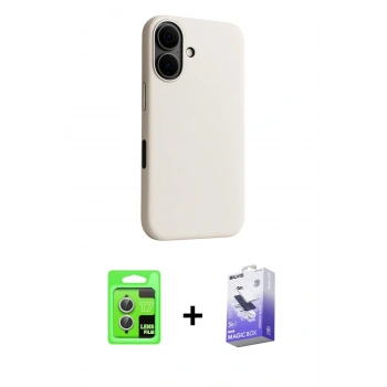 MARSİLYAN™- iPhone 17 Kılıf Zirve Modern Prime - Siyah Bilvis 5in1 5D Magic Hayalet Cam Ekran Koruyucu + Raze Metal Kamera Lens - GS
