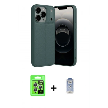 MARSİLYAN™- iPhone 17 Pro Kılıf Doruk Klasik Özel Seri - Siyah Joko Magic 5D Cam + Raze Metal Kamera Lens - GS