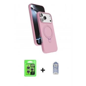 MARSİLYAN™- iPhone 17 Pro Kılıf İz Işık Koleksiyonu - Siyah Joko Magic 5D Cam + Raze Metal Kamera Lens - GS