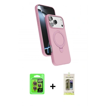 MARSİLYAN™- iPhone 17 Pro Kılıf İz Işık Koleksiyonu - Siyah Joko Magic 5D Hayalet Cam + Raze Metal Kamera Lens - TU
