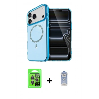 MARSİLYAN™- iPhone 17 Pro Kılıf Kıvılcım Form Prime - Siyah Joko Magic 5D Cam + Raze Metal Kamera Lens - GI