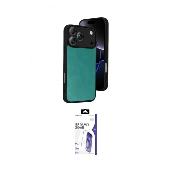 MARSİLYAN™- iPhone 17 Pro Kılıf Kıvılcım Işık Serisi - Siyah Bilvis 3X AR HD Cam Ekran Koruyucu