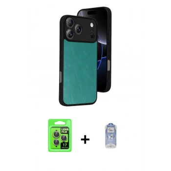 MARSİLYAN™- iPhone 17 Pro Kılıf Kıvılcım Işık Serisi - Siyah Joko Magic 5D Cam + Raze Metal Kamera Lens - GI