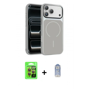 MARSİLYAN™- iPhone 17 Pro Kılıf Kıvılcım Klasik - Siyah Joko Magic 5D Cam + Raze Metal Kamera Lens - TU