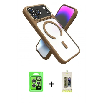 MARSİLYAN™- iPhone 17 Pro Kılıf Nova Yansıma Serisi - Siyah Joko Magic 5D Hayalet Cam + Raze Metal Kamera Lens - GS
