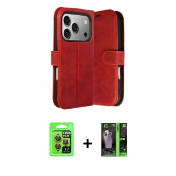 MARSİLYAN™- iPhone 17 Pro Kılıf Siluet Işık Serisi - Şeffaf 360 Full Body Arka Koruyucu + Raze Metal Kamera Lens - TU