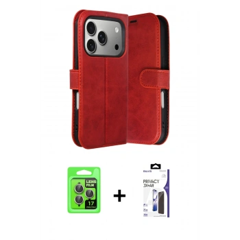 MARSİLYAN™- iPhone 17 Pro Kılıf Siluet Işık Serisi - Siyah Bilvis 3X AR Hayalet Cam Ekran Koruyucu + Raze Metal Kamera Lens - GI