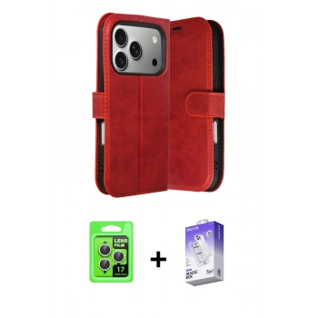 MARSİLYAN™- iPhone 17 Pro Kılıf Siluet Işık Serisi - Siyah Bilvis 5in1 3D Magic Cam Ekran Koruyucu + Raze Metal Kamera Lens - GS