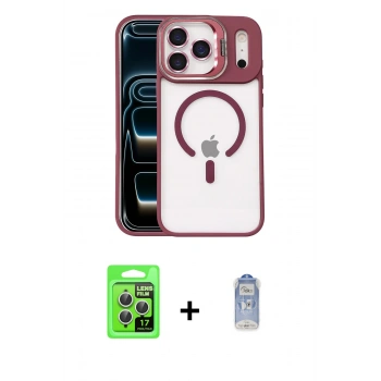 MARSİLYAN™- iPhone 17 Pro Kılıf Yadigar Asil Koleksiyonu - Siyah Joko Magic 5D Cam + Raze Metal Kamera Lens - GS