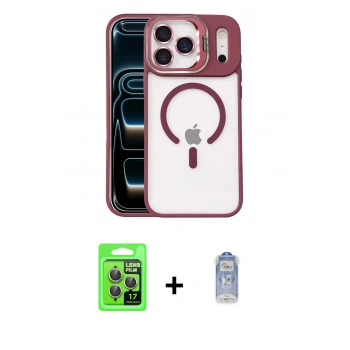 MARSİLYAN™- iPhone 17 Pro Kılıf Yadigar Asil Koleksiyonu - Siyah Joko Magic 5D Cam + Raze Metal Kamera Lens - GI