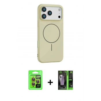 MARSİLYAN™- iPhone 17 Pro Kılıf Yankı Form Serisi - Şeffaf 360 Full Body Arka Koruyucu + Raze Metal Kamera Lens - TU