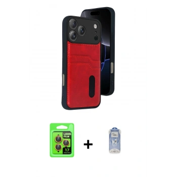 MARSİLYAN™- iPhone 17 Pro Kılıf Yörünge Işık Serisi - Siyah Joko Magic 5D Cam + Raze Metal Kamera Lens - TU