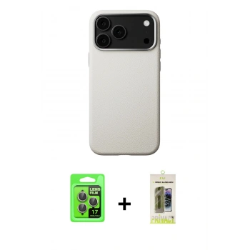 MARSİLYAN™- iPhone 17 Pro Kılıf Zirve Modern Prime - Siyah Joko Magic 5D Hayalet Cam + Raze Metal Kamera Lens - GI