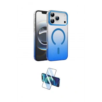 MARSİLYAN™- iPhone 17 Pro Max Kılıf Ahenk Doku Özel Seri - Siyah 3D Antistatik Seramik Nano Ekran Koruyucu