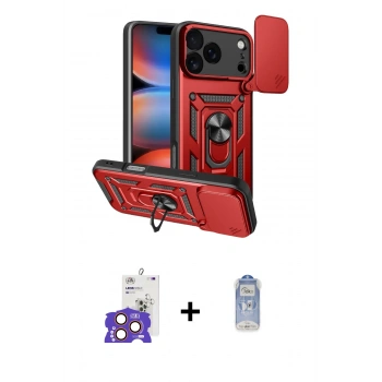 MARSİLYAN™- iPhone 17 Pro Max Kılıf Ahenk Klasik - Siyah Joko Magic 5D Cam + Bilvis Titan Kamera Lens - TU