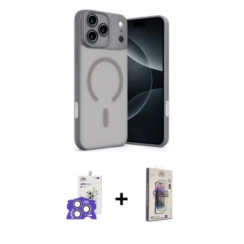 MARSİLYAN™- iPhone 17 Pro Max Kılıf Çekirdek Klasik Özel Seri - Siyah Bilvis 3D Cam Ekran Koruyucu + Bilvis Titan Kamera Lens - GS
