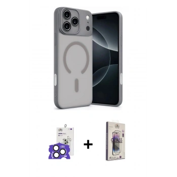 MARSİLYAN™- iPhone 17 Pro Max Kılıf Çekirdek Klasik Özel Seri - Siyah Bilvis 3D Cam Ekran Koruyucu + Bilvis Titan Kamera Lens - NLGY