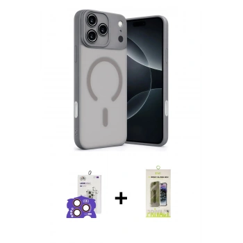 MARSİLYAN™- iPhone 17 Pro Max Kılıf Çekirdek Klasik Özel Seri - Siyah Joko Magic 5D Hayalet Cam + Bilvis Titan Kamera Lens - TU