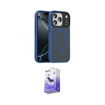 MARSİLYAN™- iPhone 17 Pro Max Kılıf Doruk Form Serisi - Siyah Bilvis 5in1 5D Magic Hayalet Cam Ekran Koruyucu