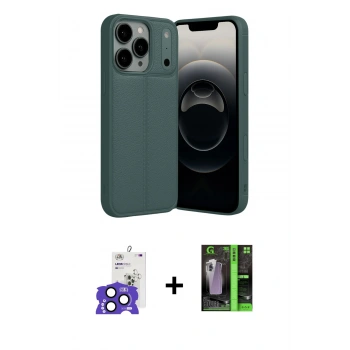 MARSİLYAN™- iPhone 17 Pro Max Kılıf Doruk Klasik Özel Seri - Şeffaf 360 Full Body Arka Koruyucu + Bilvis Titan Kamera Lens - LT