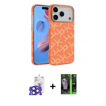 MARSİLYAN™- iPhone 17 Pro Max Kılıf Doruk Serisi - Siyah 360 Mat Full Body Arka Koruyucu + Bilvis Titan Kamera Lens - LT