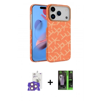 MARSİLYAN™- iPhone 17 Pro Max Kılıf Doruk Serisi - Siyah 360 Mat Full Body Arka Koruyucu + Bilvis Titan Kamera Lens - TU