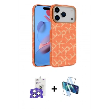 MARSİLYAN™- iPhone 17 Pro Max Kılıf Doruk Serisi - Siyah 3D Antistatik Seramik Nano Ekran Koruyucu + Bilvis Titan Kamera Lens - GS