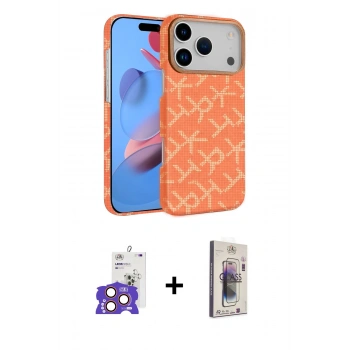 MARSİLYAN™- iPhone 17 Pro Max Kılıf Doruk Serisi - Siyah Bilvis 3D Cam Ekran Koruyucu + Bilvis Titan Kamera Lens - TU