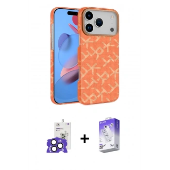 MARSİLYAN™- iPhone 17 Pro Max Kılıf Doruk Serisi - Siyah Bilvis 5in1 3D Magic Cam Ekran Koruyucu + Bilvis Titan Kamera Lens - NLGY