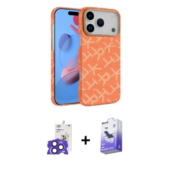 MARSİLYAN™- iPhone 17 Pro Max Kılıf Doruk Serisi - Siyah Bilvis 5in1 5D Magic Hayalet Cam Ekran Koruyucu + Bilvis Titan Kamera Lens - LT