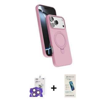 MARSİLYAN™- iPhone 17 Pro Max Kılıf İz Işık Koleksiyonu - Şeffaf Pasifik Cam Ekran Koruyucu + Bilvis Titan Kamera Lens - TU