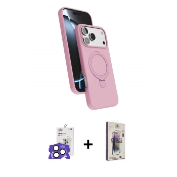 MARSİLYAN™- iPhone 17 Pro Max Kılıf İz Işık Koleksiyonu - Siyah Bilvis 3D Cam Ekran Koruyucu + Bilvis Titan Kamera Lens - NLGY