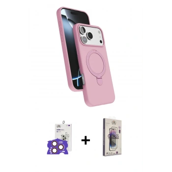 MARSİLYAN™- iPhone 17 Pro Max Kılıf İz Işık Koleksiyonu - Siyah Bilvis 3D Cam Ekran Koruyucu + Bilvis Titan Kamera Lens - TU