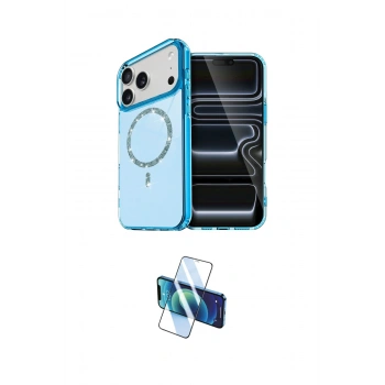 MARSİLYAN™- iPhone 17 Pro Max Kılıf Kıvılcım Form Prime - Siyah 3D Antistatik Cam Ekran Koruyucu