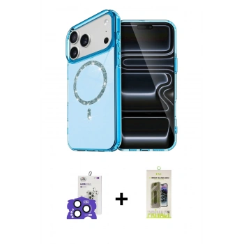 MARSİLYAN™- iPhone 17 Pro Max Kılıf Kıvılcım Form Prime - Siyah Joko Magic 5D Hayalet Cam + Bilvis Titan Kamera Lens - LT