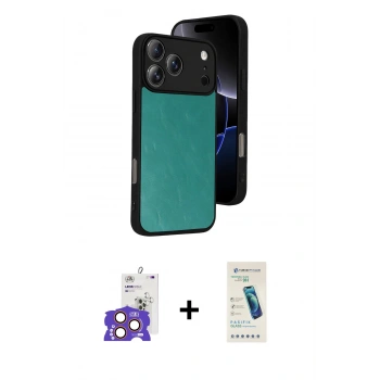 MARSİLYAN™- iPhone 17 Pro Max Kılıf Kıvılcım Işık Serisi - Şeffaf Pasifik Cam Ekran Koruyucu + Bilvis Titan Kamera Lens - TU