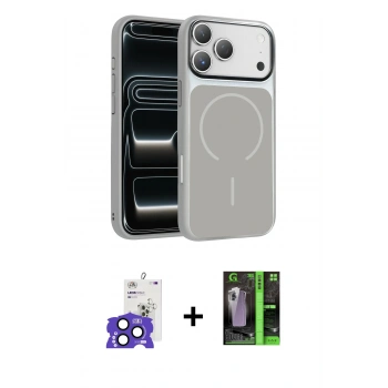 MARSİLYAN™- iPhone 17 Pro Max Kılıf Kıvılcım Klasik - Şeffaf 360 Full Body Arka Koruyucu + Bilvis Titan Kamera Lens - LT