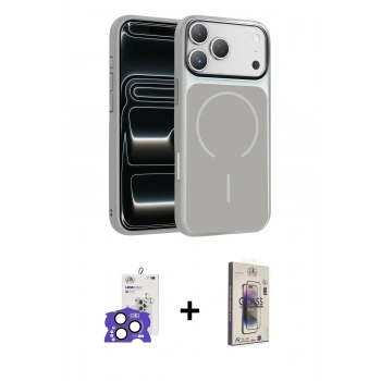 MARSİLYAN™- iPhone 17 Pro Max Kılıf Kıvılcım Klasik - Siyah Bilvis 3D Cam Ekran Koruyucu + Bilvis Titan Kamera Lens - NLGY