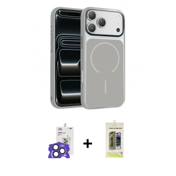 MARSİLYAN™- iPhone 17 Pro Max Kılıf Kıvılcım Klasik - Siyah Joko Magic 5D Hayalet Cam + Bilvis Titan Kamera Lens - NLGY