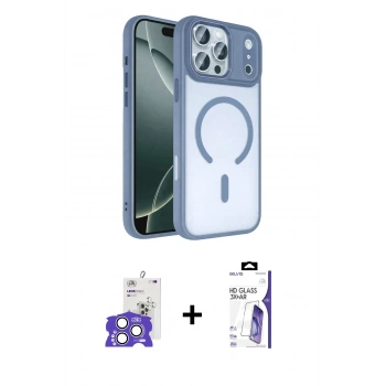 MARSİLYAN™- iPhone 17 Pro Max Kılıf Kıvılcım Prime - Siyah Bilvis 3X AR HD Cam Ekran Koruyucu + Bilvis Titan Kamera Lens - GS