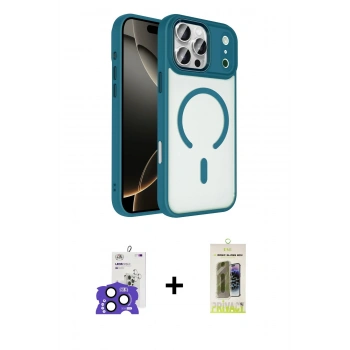 MARSİLYAN™- iPhone 17 Pro Max Kılıf Kıvılcım Prime - Siyah Joko Magic 5D Hayalet Cam + Bilvis Titan Kamera Lens - LT