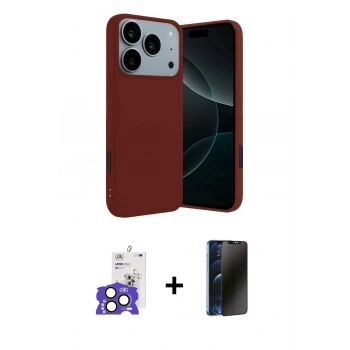 MARSİLYAN™- iPhone 17 Pro Max Kılıf Kozmos Yansıma Özel Seri - Siyah 3D Antistatik Hayalet Cam Ekran Koruyucu + Bilvis Titan Kamera Lens - NLGY