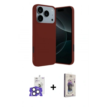 MARSİLYAN™- iPhone 17 Pro Max Kılıf Kozmos Yansıma Özel Seri - Siyah Bilvis 3D Cam Ekran Koruyucu + Bilvis Titan Kamera Lens - NLGY