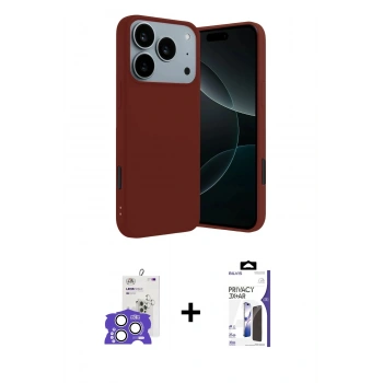MARSİLYAN™- iPhone 17 Pro Max Kılıf Kozmos Yansıma Özel Seri - Siyah Bilvis 3X AR Hayalet Cam Ekran Koruyucu + Bilvis Titan Kamera Lens - GS