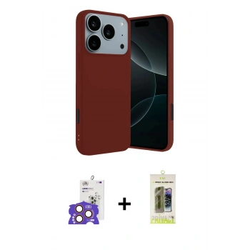 MARSİLYAN™- iPhone 17 Pro Max Kılıf Kozmos Yansıma Özel Seri - Siyah Joko Magic 5D Hayalet Cam + Bilvis Titan Kamera Lens - TU
