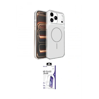 MARSİLYAN™- iPhone 17 Pro Max Kılıf Kutup Doku Serisi - Siyah Bilvis 3X AR HD Cam Ekran Koruyucu