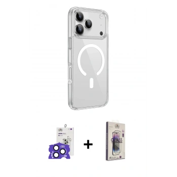 MARSİLYAN™- iPhone 17 Pro Max Kılıf Kutup Klasik Serisi - Siyah Bilvis 3D Cam Ekran Koruyucu + Bilvis Titan Kamera Lens - LT