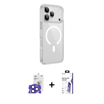 MARSİLYAN™- iPhone 17 Pro Max Kılıf Kutup Klasik Serisi - Siyah Bilvis 3X AR HD Cam Ekran Koruyucu + Bilvis Titan Kamera Lens - LT