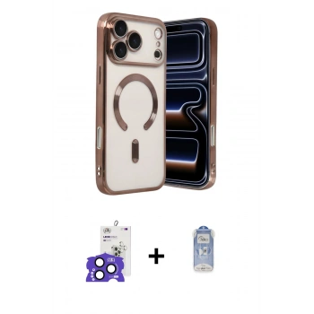 MARSİLYAN™- iPhone 17 Pro Max Kılıf Nova Işık Özel Seri - Siyah Joko Magic 5D Cam + Bilvis Titan Kamera Lens - LT